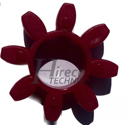 Spojka elastická 28/38 červená